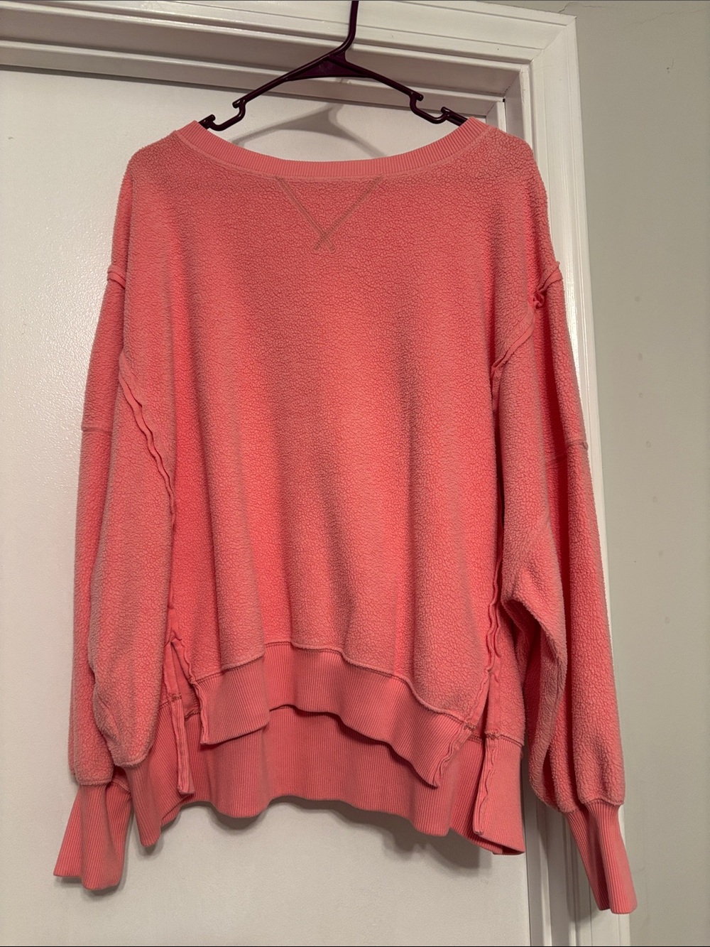 American Eagle Outfitters Coral Pink Crewneck Pullover